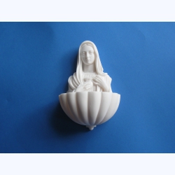 Kropielnica wisząca do domu z alabastru-Serce Maryi